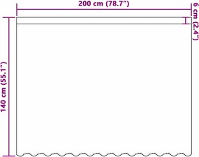 vidaXL Κουρτίνα Δαντέλας με κουρτίνες Λευκό 140 x 200 cm Πολυεστέρας