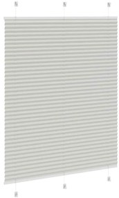 vidaXL Πλισέ περσίδα ανοιχτό γκρι 105x150 cm Πλάτος υφάσματος 104,4 cm