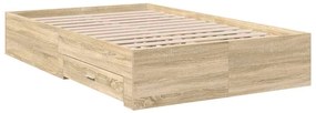 vidaXL Σκελετός Κρεβατιού Καφέ 140 x 200 cm Επεξεργασμένο ξύλο