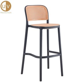 Σκαμπό Vienna 26-0061 52.5x51x103 Natural-Black