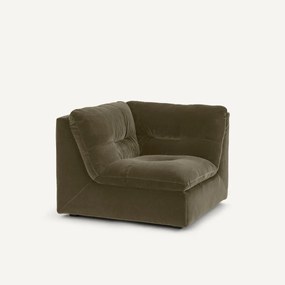 Γωνιακή πολυθρόνα σύνθεσης, βελούδο, Giuliano