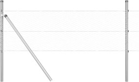 vidaXL Στύλος Περιφράξεων Ασημί 50 x 0,6 μ (25 mm δίκτυο) Ατσάλι