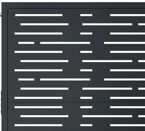 vidaXL Πόρτα Κήπου Ανθρακί 100x150 εκ. Ατσάλινο Τετράγωνο Σχέδιο