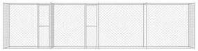 vidaXL Κλουβί σκύλου Ασημί 600 x 200 x 200 εκ. Επικαλυμμένος Χάλυβας