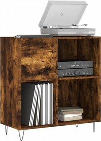 vidaXL Δισκοθήκη Καπνιστή Δρυς 84,5 x 38 x 89 εκ. από Επεξεργ. Ξύλο