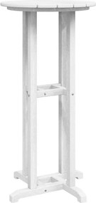 vidaXL Τραπέζι μπαρ Λευκό 55 x 55 x 107 cm Πολυαιθυλένιο