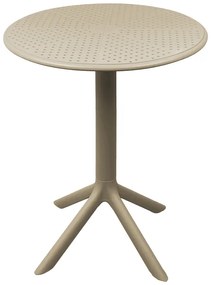 Τραπέζι Merkon pakoworld pp σε cappucino απόχρωση Φ60x75εκ