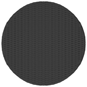 vidaXL Τραπεζαρία Κήπου Μαύρη 70 x 70 x 73 εκ. από Συνθετικό Ρατάν