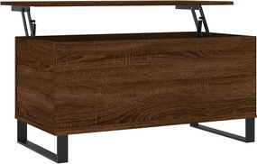 vidaXL Τραπεζάκι Σαλονιού Καφέ Δρυς 90x44,5x45 εκ. Επεξεργασμένο Ξύλο