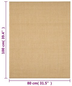 vidaXL Χαλί 80 x 100 εκ. από Φυσικό Σιζάλ