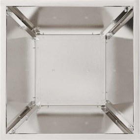vidaXL Γλάστρα Πυλώνας 2 τμχ. Ασημί 35 x 35 x 73 εκ.