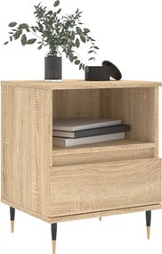 vidaXL Κομοδίνα 2 τεμ. Sonoma Δρυς 40 x 35 x 50 εκ. από Επεξεργ. Ξύλο