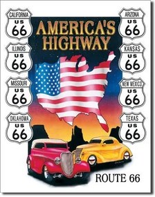 Μεταλλική πινακίδα AMERICAS HIGHWAY