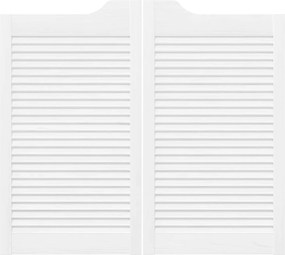 vidaXL Πόρτες Swing 2 pcs Λευκό Μασίφ Ξύλο Πεύκου