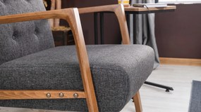Wing Chair Kemer - Dark Grey Dark Grey