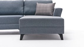 Corner Sofa-Bed Eris - Blue Blue
