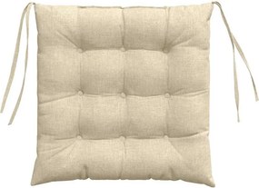 vidaXL Μαξιλάρια καθισμάτων 4 pcs Κρεμ 40 x 40 x 6 cm ύφασμα