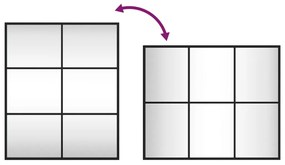 Καθρέφτης Ορθογώνιος Μαύρος 50 x 60 εκ. από Σίδερο - Μαύρο