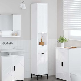 vidaXL Ντουλάπι Μπάνιου Υψηλής γυαλάδας λευκό 31,5 x 33 x 190 εκ.