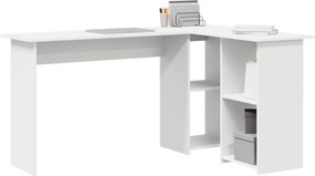 vidaXL Γραφείο Λευκό Επεξεργασμένο Ξύλο 142 x 102 x 73 εκ