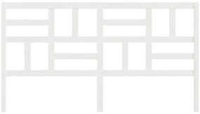vidaXL Κεφαλάρι Κρεβατιού Λευκό 186 x 4 x 104 εκ. Μασίφ Ξύλο Πεύκου