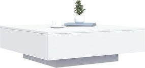 vidaXL Τραπεζάκι Σαλονιού με Φώτα LED Λευκό 100x100x31 εκ.