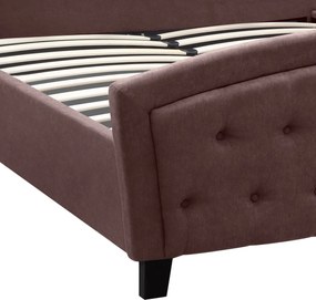 Κρεβάτι Alexia Megapap υφασμάτινο χρώμα καφέ 160x200εκ.