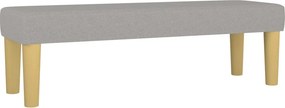 vidaXL Κρεβάτι Boxspring με Στρώμα Ανοιχτό Γκρι 200x200 εκ. Υφασμάτινο