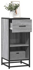 Ραφιέρα Γκρι Sonoma 35,5x35x76 εκ. Επεξ. Ξύλο + Μέταλλο