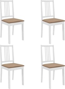vidaXL Σετ Τραπεζαρίας 5 Τεμαχίων Λευκό από MDF