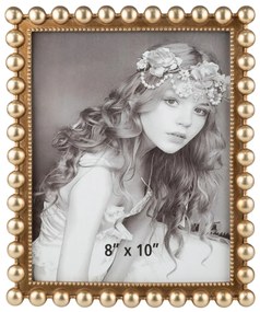 Κορνίζα Με Μπίλιες Χρυσή-Καφέ 20x25εκ. Zen Collection 25.2.50693