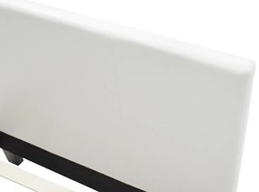 Κρεβάτι Nevil pakoworld 100x200 PU χρώμα λευκό ματ