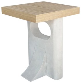 PILONAS SIDE TABLE ΦΥΣΙΚΟ ΓΚΡΙ ΑΝΟΙΧΤΟ 40x40xH50cm - 04-0969 - 04-0969