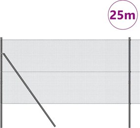 vidaXL Στύλος Περιφράξεων Γκρι 25 x 1,2 m (16 x 16 mm πλέγμα)