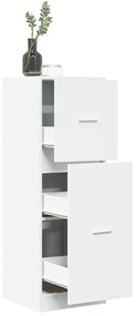 vidaXL Συρταριέρα Γενικής Χρήσης Λευκή 40x41x118 εκ. Επεξ. Ξύλο