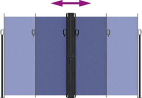 vidaXL Σκίαστρο Πλαϊνό Συρόμενο Μπλε 200 x 600 εκ.
