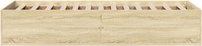 vidaXL Κρεβάτι δαπέδου Sonoma Δρυς 80 x 200 cm Επεξεργασμένο Ξύλο
