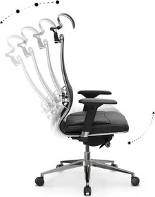 Καρέκλα γραφείου Samurai L2-6D Megapap εργονομική με ύφασμα TS Mesh και τεχνόδερμα χρώμα μαύρο 69x70x125/137εκ.