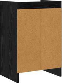 vidaXL Κομοδίνα Μαύρη Δρυς 40 x 30 x 60 cm Επεξεργασμένο Ξύλο