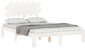 vidaXL Σκελετός Κρεβ. Χωρίς Στρώμα Λευκό 120x200 εκ Μασίφ Πεύκο