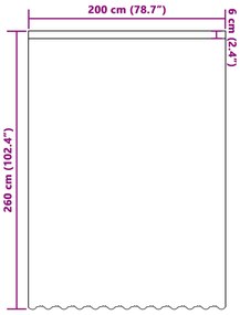 vidaXL Κουρτίνα Δαντέλας με κουρτίνες Floral Λευκό 200 x 260 εκ. Πολυεστέρας