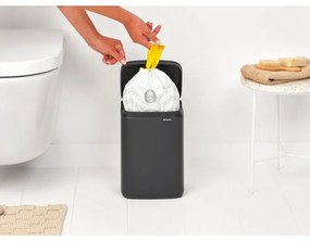 Κάδος Brabantia Bo Small 1008866, 4 L, Ομαλό και αθόρυβο άνοιγμα, Αντιολισθητική βάση, Ορυκτή επίστρωση, Σκούρο γκρι