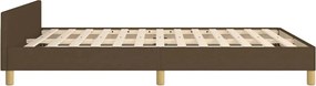 vidaXL Σκελετός Κρεβατιού Χωρίς Στρώμα Καφέ 140x200 εκ.Υφασμάτινο