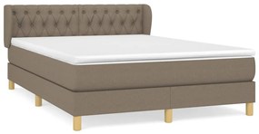 ΚΡΕΒΑΤΙ BOXSPRING ΜΕ ΣΤΡΩΜΑ TAUPE 140X190 ΕΚ. ΥΦΑΣΜΑΤΙΝΟ 3127041