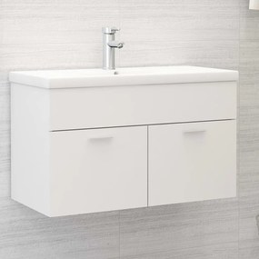 vidaXL Ντουλάπι Νιπτήρα Λευκό 80 x 38,5 x 46 εκ. από Μοριοσανίδα