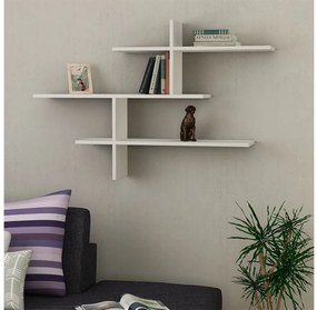 Ραφιέρα τοίχου Leo Megapap μελαμίνης λευκό 123x22x80εκ. GP037-0025,3-GP037-0025,3-Λευκό GP037-0025,3