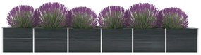 vidaXL Ζαρντινιέρα Υπερυψωμένη Ανθρακί 600x80x77 εκ. Γαλβαν. Χάλυβας