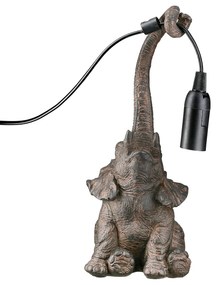 ΕΠΙΤΡΑΠΕΖΙΟ ΦΩΤΙΣΤΙΚΟ ELEPHANT ΣΥΝΘΕΤΙΚΗ ΡΗΤΙΝΗ ΚΑΦΕ 12X13X28CM 12X13X28CM