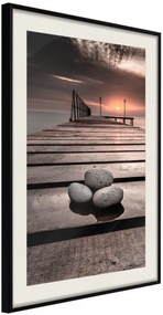 Αφίσα - Stones on the Pier - 40x60 - Μαύρο - Με πασπαρτού