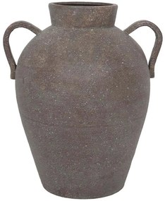 Βάζο Hydra 031647 30x26x35cm Grey Μέταλλο